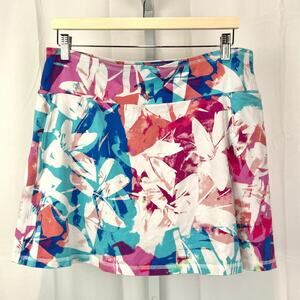Talbots Blue and Pink Skort Vibrant Floral Design